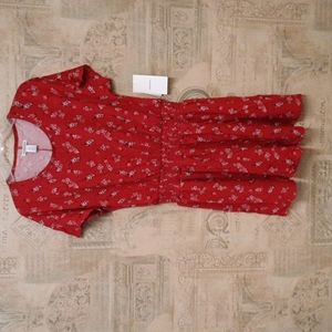 Nordstrom Red Chili Floral Dress (Girls)